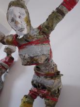 Dancer detail  wire-paper-glue-paint-thread  2011